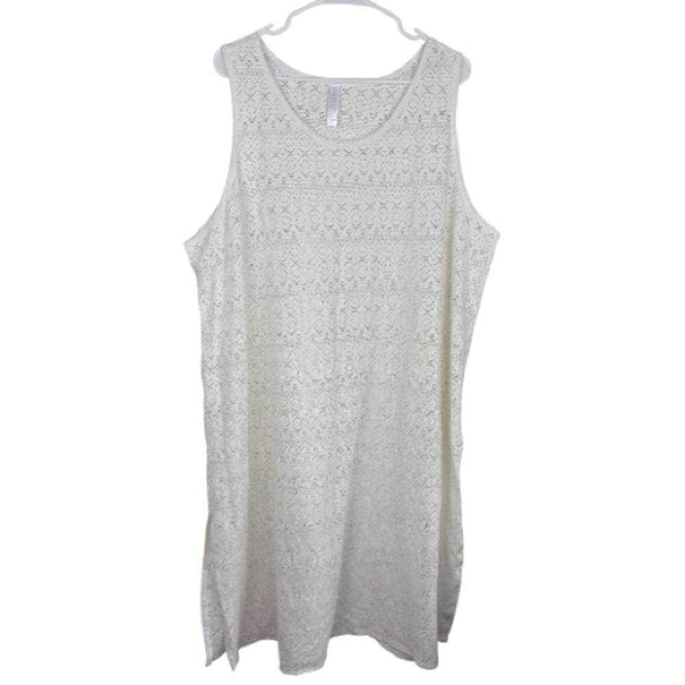 Cacique Lane Bryant Cream Lace Swim Cover festival coastal cowgirl size 22/24 - Picture 4 of 13